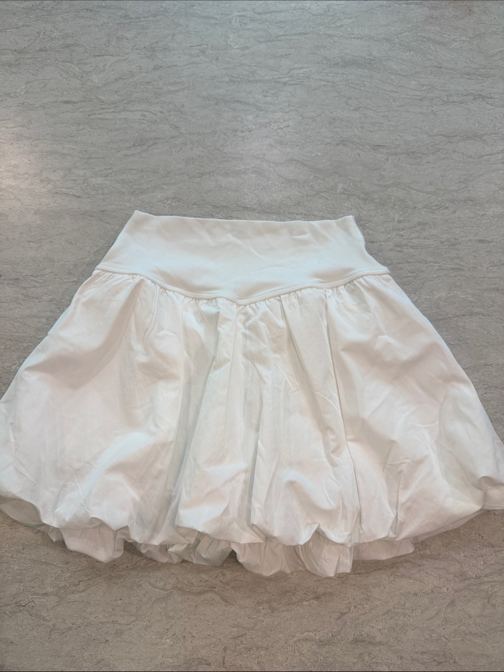 aerie White Bubble Skirt with shorts